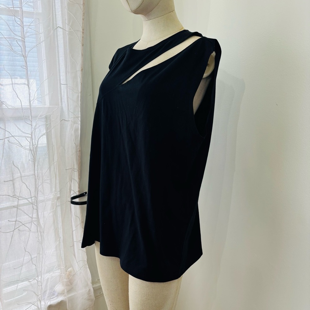 MARCELLA Black Sleeveless Cut-Out Top - Picture 2 of 6